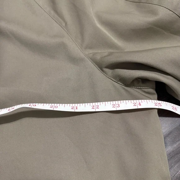 Vintage Olive Trench Coat with Purple Plaid Lining Detachable Insert & Collar - Picture 16 of 16